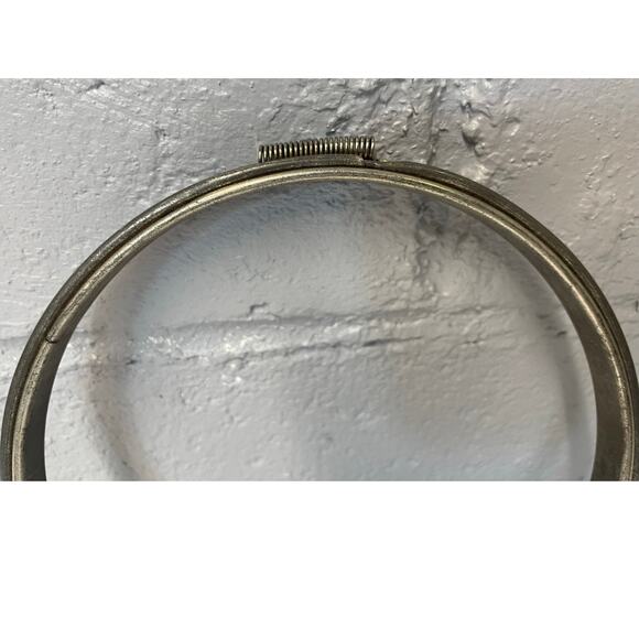 Vintage Metal Spring Tension Cork Lined Embroidery Hoop 5 Inch Crafting Sewing - Picture 4 of 11
